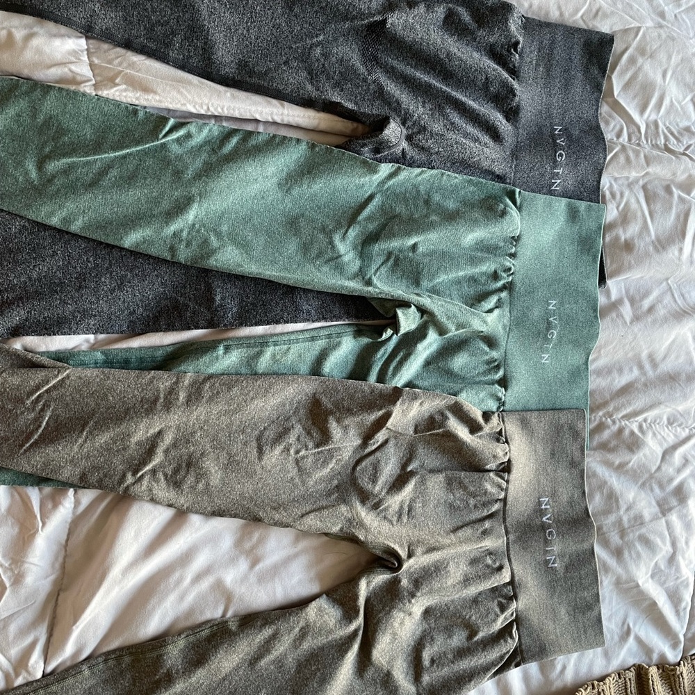 3 pairs of NVGTN leggings size small